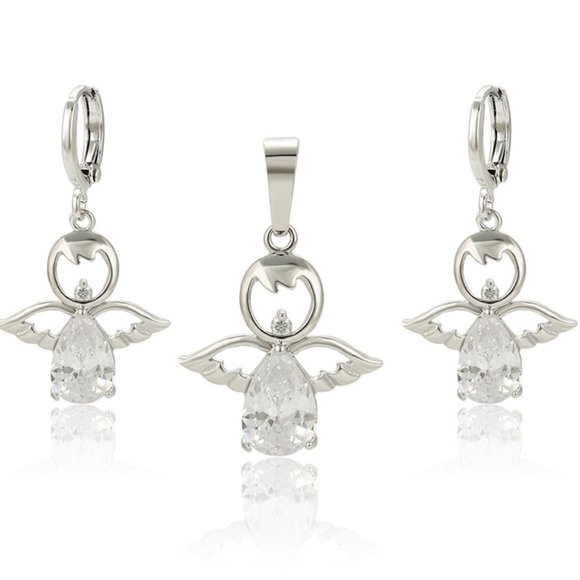 Adorable Angels Earrings & Necklace Set - Picture 3 of 12